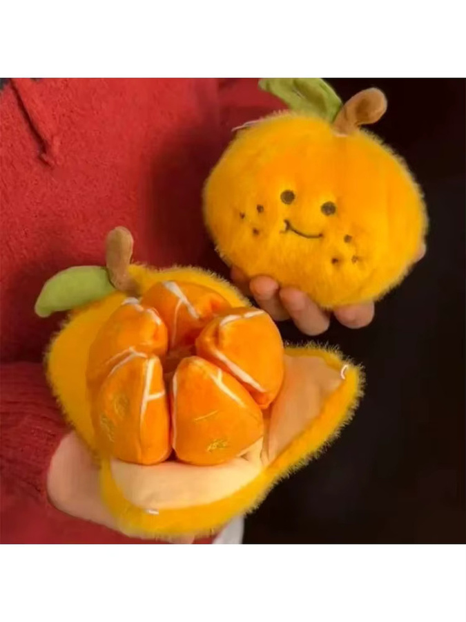 Potdemiel Orangenscheiben Plüschtier, Plüsch / Textil, Orange - Bild 4