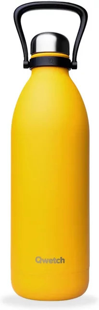 Isotherme Flasche Qwetch Inox in Orange und Gelb, 0,8 l - Bild 1