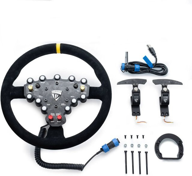 SIMDID GTW Rallye Rennrad Lenkrad in Schwarz mit 70 mm Lochabstand und 320 mm Durchmesser für Simagic, MOZA und FANATEC Rennspiele - Bild 1
