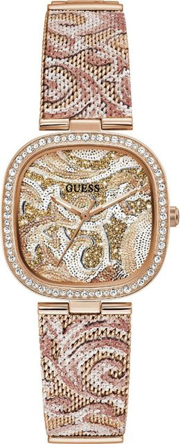 Guess Damenuhr, Quarz, Edelstahl, Silber, Roségold, 36 mm, Kristall - Bild 1