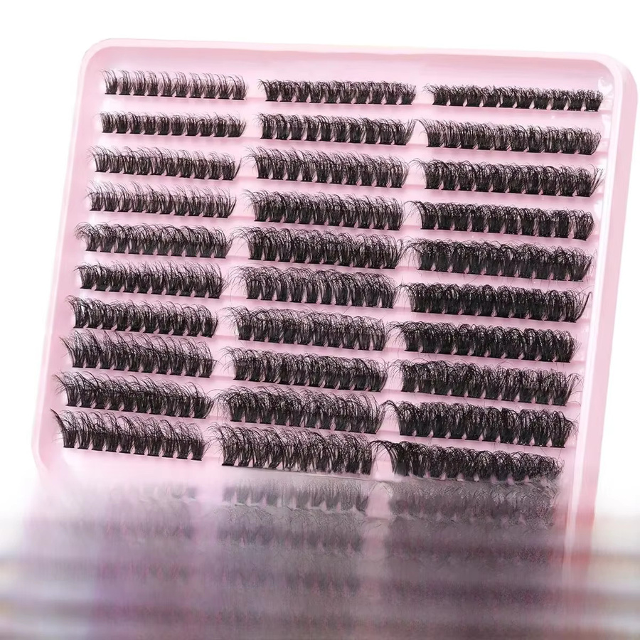 HBZGTLAD Cluster-Wimpernverlängerung, 300 Stück, Black, natürlich - Bild 5