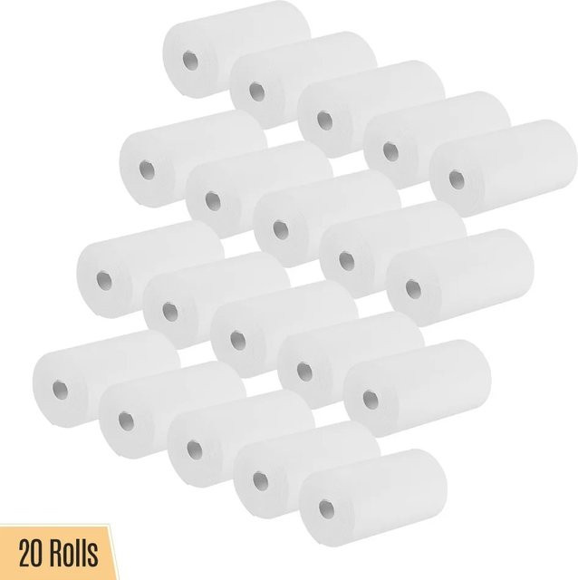 20 Rollen Kassen-Thermo-Kassiererpapier in Weiß, 57 x 30 mm, universelles Quittungspapier für Supermarkt und Catering - Bild 1