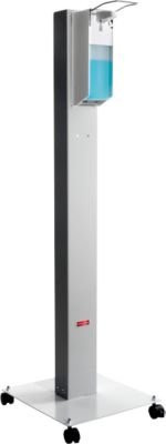 Mobile Hygienestation Manuflex Proficlean S, modular, Stahl, lichtgrau, B: 40 cm, T: 40 cm, H: 129,5 cm - Bild 1