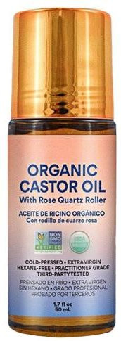 Zenfun Bio-Rizinusöl mit Rosenquarz-Roller, 50 ml, Unisex - Bild 1