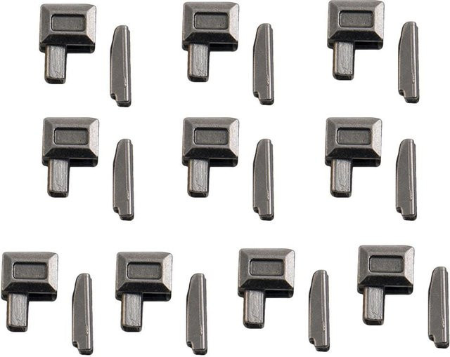 10 Metall Reißverschluss Reparatur Stopper in Silber für Schneider und Handwerk zum Einsetzen von Zipper Slidern - Bild 1