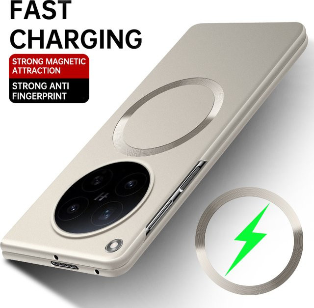 MagSafe Magnetische Schutzhülle für OPPO Find N6 Ultra und Find N5 in Gold, Dünne Matte PC-Hülle mit Kühlfunktion - Bild 1