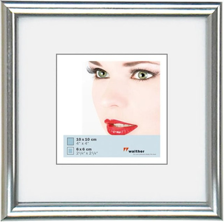Walther Design Galeria Kunststoff Bilderrahmen Silber, B/H: 20 x 20 cm