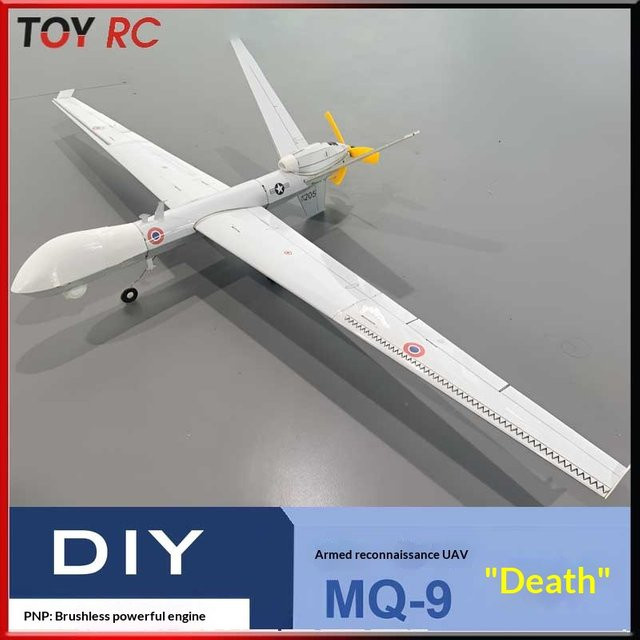 EVYVKV Mq-9 Reaper Micro Modell Flugzeug, ferngesteuert, Montage Modell Flugzeug - Bild 1