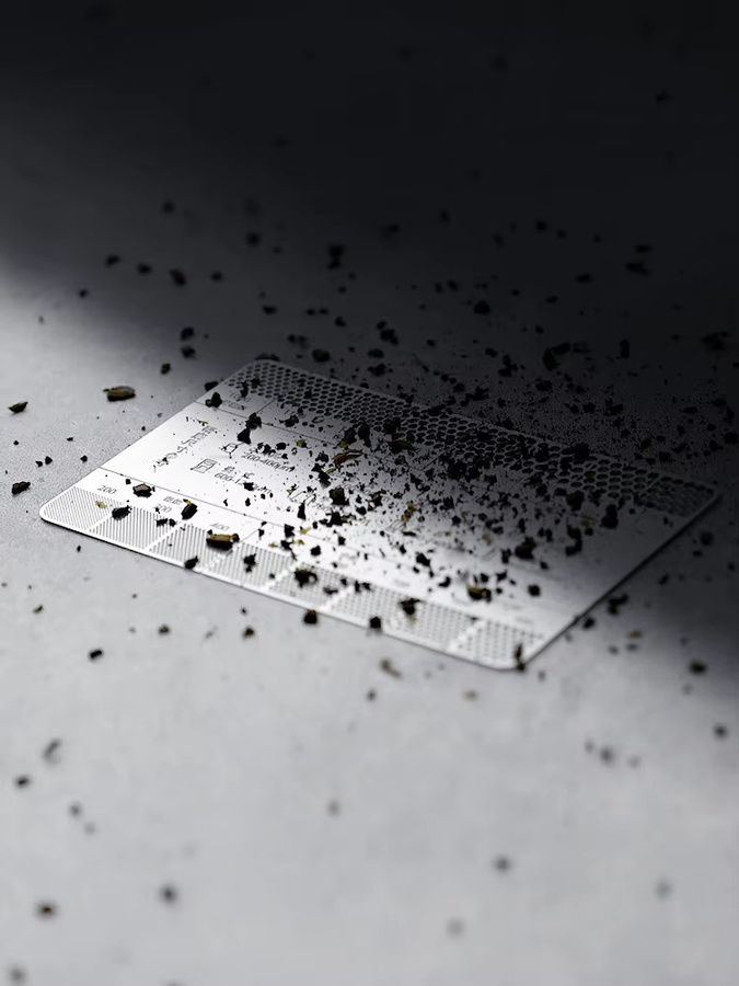 OANKR Kaffeemahl-Referenzkarte aus Edelstahl in Silber, Messstab für professionelles Kaffee-Zubehör mit 200-1700µm - Bild 7