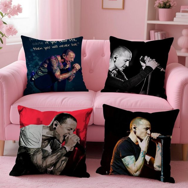 Singer C-Chester Bennington S Kissenbezug quadratisch mit Grafikdesign - Bild 1