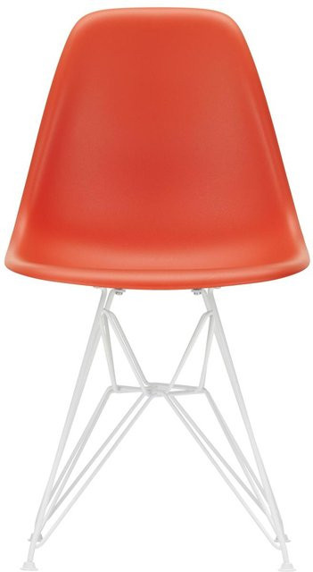 Vitra Outdoor Eames Plastic Chair Dsr in Rot mit mattem Kunststoff und Drahtverstrebungen - Bild 1