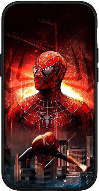 MINISO Handyhülle mit Spider Man Comic Design für Samsung Galaxy A02S, Schwarz/Mehrfarbig - Bild 1
