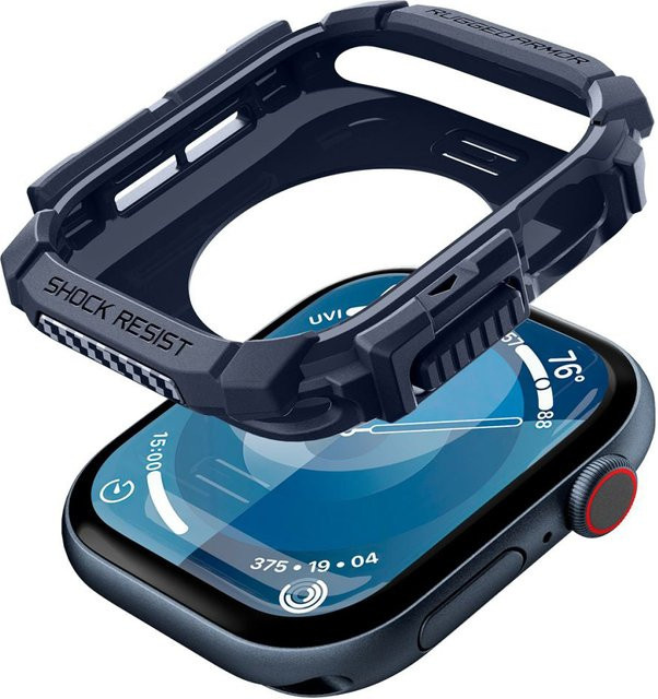 Spigen Rugged Armor Hülle für Apple Watch Series 10 / 11, 46 mm, Marineblau - Bild 1