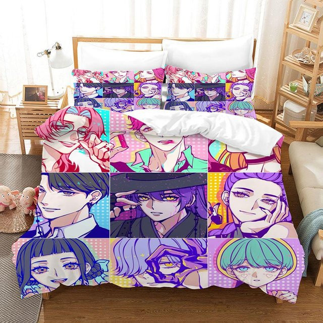 Softura Bettwäsche Set Kpop Dämonenjäger Anime Design mit Bettbezug und Kissenbezügen, Multicolor, B/H: 200 x 230 cm - Bild 1