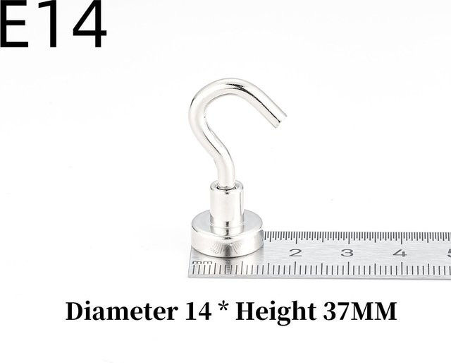 Starke Magnethaken aus Stahl in Chrom-Optik für Küche, Badezimmer und Haushalt, Farbe: Silber - Bild 1