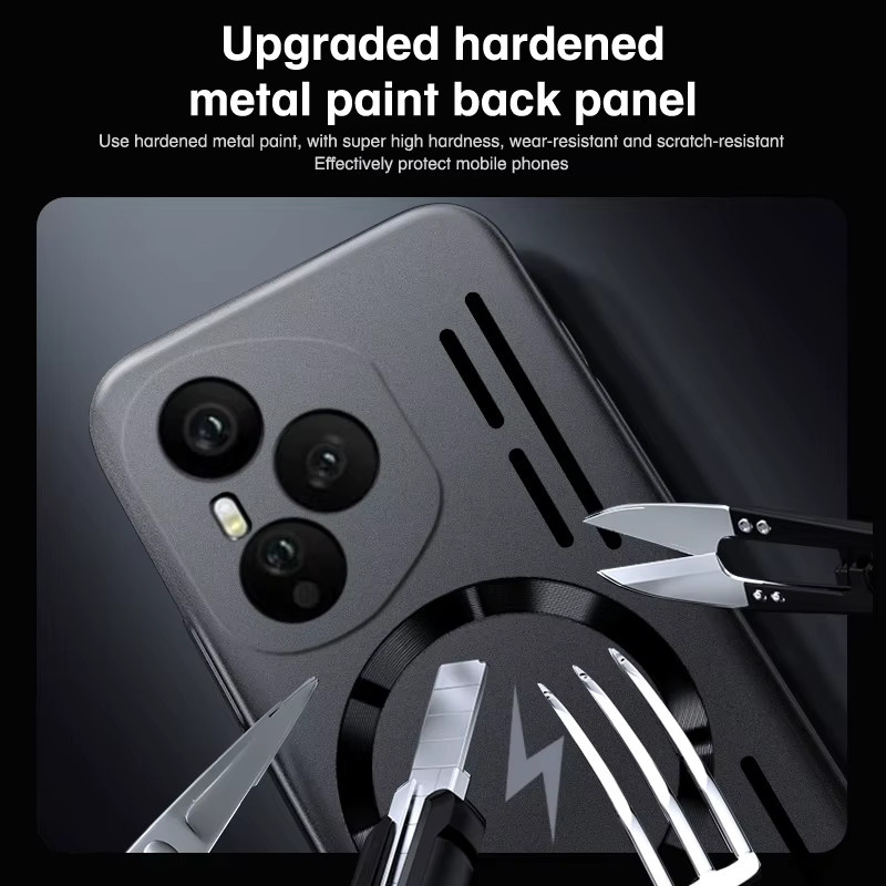 Magnetische Schutzhülle aus PC und Metall mit Wärmeableitung für HONOR 400 Pro, X9C, Smart Magie 6, 7 und 8 Pro Lite in Lackoptik - Bild 4