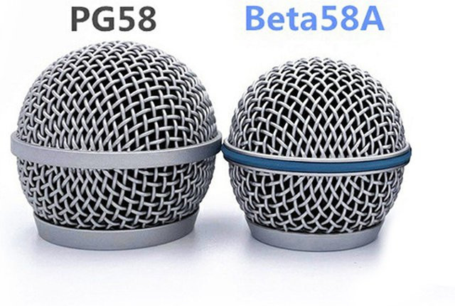 Shure Ersatz Mikrofon Gitter in Silber mit integriertem Schaumstoffwindschutz für Beta58A und PG58 - Bild 1