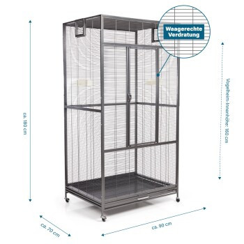 Montana Cages Voliere New Sydney I in Dunkelgrau, H x B x T: 180 x 90 x 70 cm - Bild 2