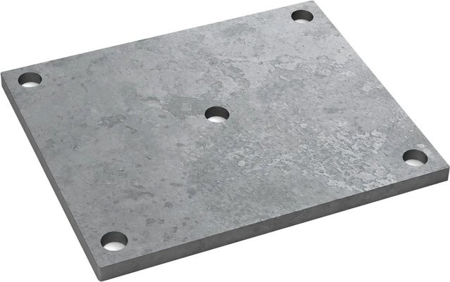SO-TECH Anschweißplatte aus Stahl in Schwarz, B/T/H: 200 x 150 x 8 mm - Bild 1