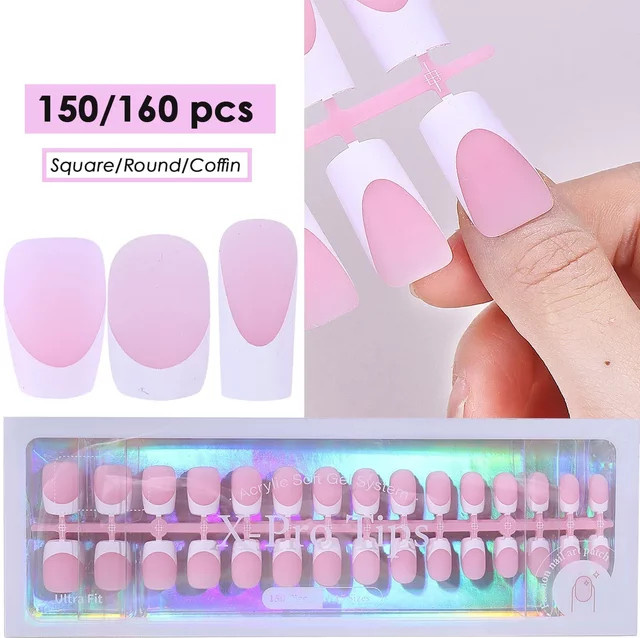 SWEET TREND Press On Nail Tips, Nude Pinkish, Matt - Bild 1