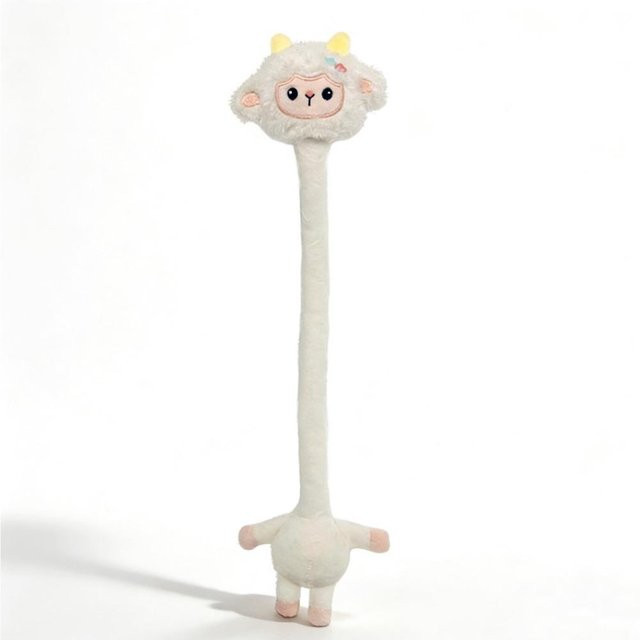Plüsch Anhänger Katze, Schaf, Schnauzer, Weiß, Beige, Unisex, 40cm - Bild 1