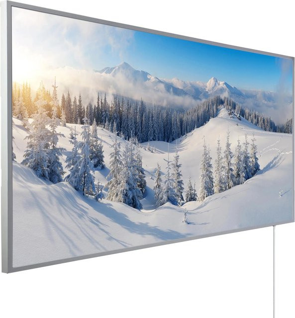 Könighaus Infrarotheizung Panorama-Serie Schneelandschaft, B: 100 cm, H: 60 cm, 800 W, Multicolor - Bild 1