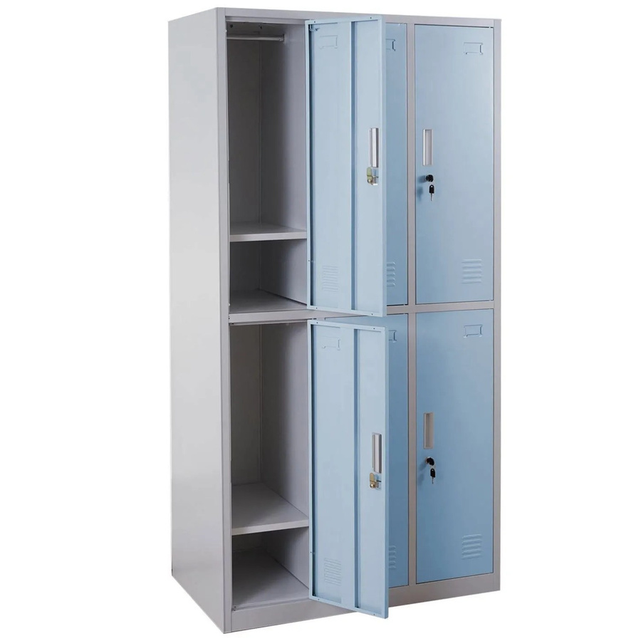 Proregal Schließfachschrank Saturn mit 6 Fächern aus Metall in Blau, H x B x T: 180 x 90 x 50 cm - Bild 2