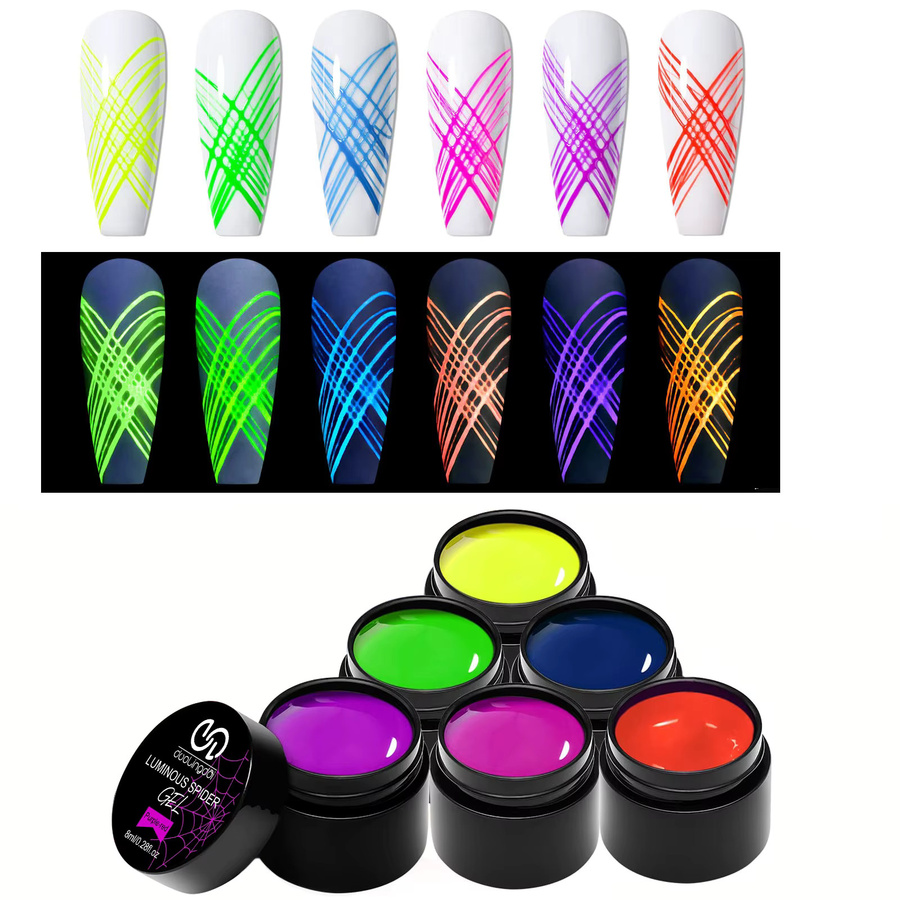 DUOLINGDAI Nagellack Set Semi Permanent UV Gel, 6 Stück, Glänzend - Bild 7