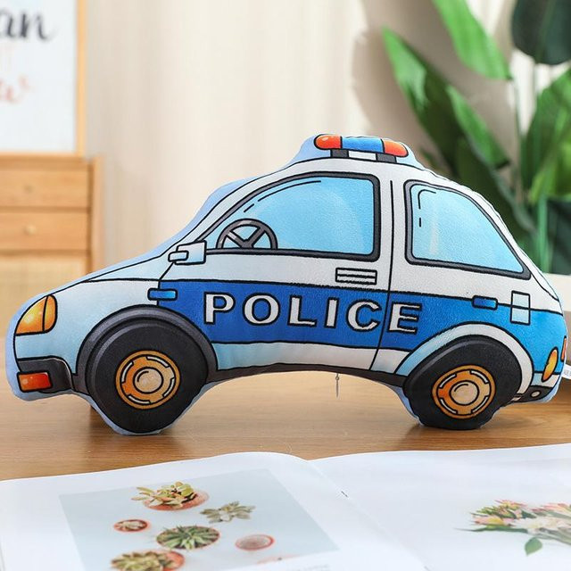Buntes Plüschkissen mit Fahrzeugmotiven von Yiran Toy, mehrfarbiges Dekokissen aus Polyester für Sofa und Zimmerdeko - Bild 1