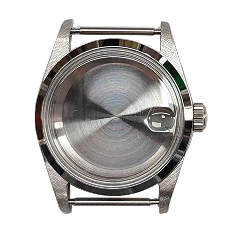 Uhrengehäuse Edelstahl, 36 mm, schräge Lünette, Silber - Bild 2