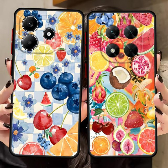 Funda Handyhülle mit Collage Früchte Design für Xiaomi Redmi Note 14 Pro Plus 13 12 11 10 A4 13C 14C 9S Multicolor - Bild 1