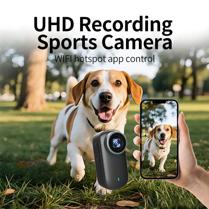 Luxuglow 4K High Definition Action Kamera mit Bildstabilisierung und WiFi, Schwarz - Bild 3