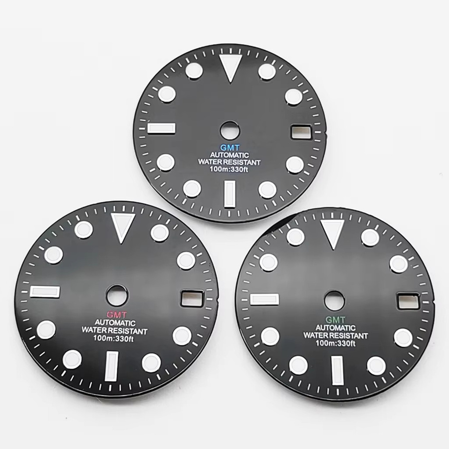 miuksi Uhrenzifferblatt, 28,5 mm, Schwarz, Automatik, NH34, NH35 - Bild 2