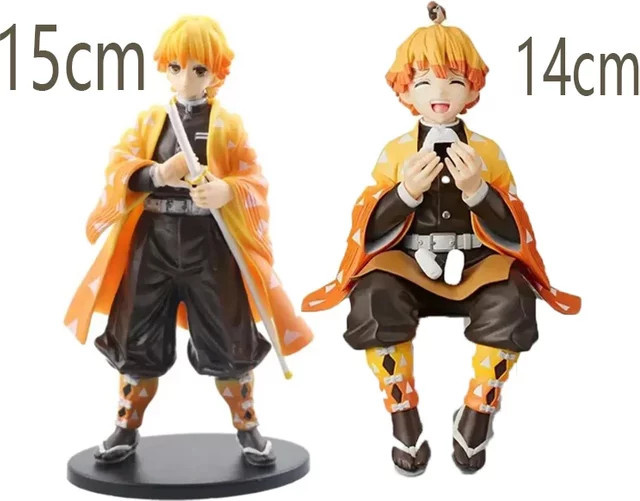 Bandai Demon Slayer Actionfiguren-Set, 2-teiliges Set, Kamado Tanjirou Agatsuma Zenitsu Nezuko PVC Krieger-Modellfiguren - Bild 1