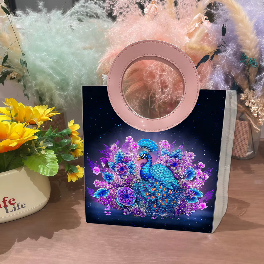 DIY-Diamant-Malerei-Set mit transparenter PVC-Aufbewahrungstasche und Cartoon-Tiermuster in Multicolour - Bild 5
