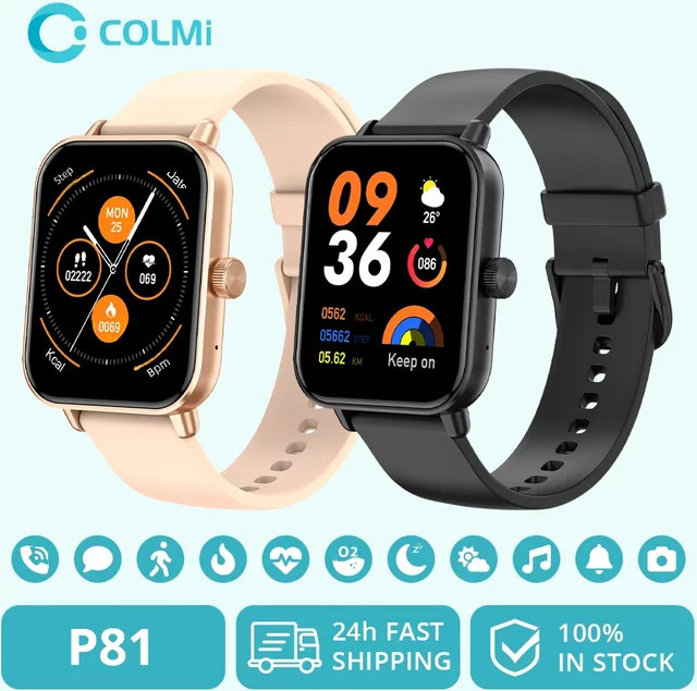 COLMI P81 Smartwatch mit Voice Calling, 1,9 Zoll Display, 24H Gesundheitsmonitor und über 100 Sportmodi in Blau - Bild 1