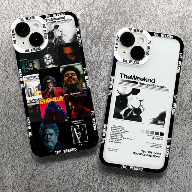 Remazy Minimalistische The Weeknd Poster Handyhülle für iPhone 17 16 15 14 13 12 11 Pro Max Mini X XS XR 7 Plus Air Stoßfeste Schutzhülle - Bild 1