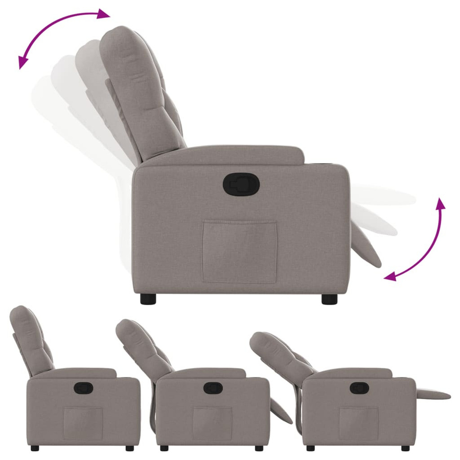 vidaXL Schlafsofa in Beige und Grau mit Stoffbezug und Armlehnen - Bild 3