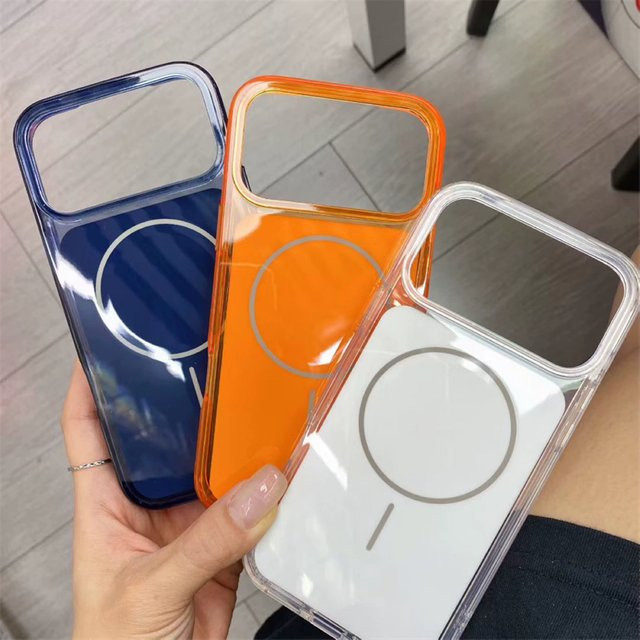 NMEGOU MagSafe Schutzhülle für iPhone 17 Pro und iPhone 17 Pro Max in Transparent Orange - Bild 1