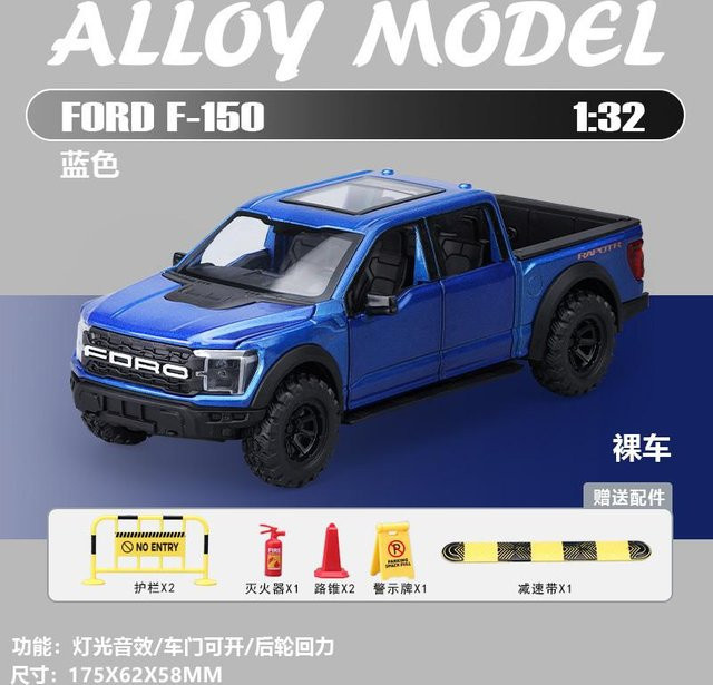 Linyi toy car Ford F150 Raptor Offroad Pickup Truck Modellauto, 1:32, Metall, ab 14 Jahren - Bild 1