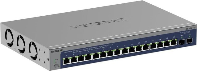 Netgear S3600 Series XS516TM Smart Switch mit 16 x 10/25 Gigabit Ethernet und 2 x 10 Gb Ethernet SFP+ Uplink in Silber/Grau - Bild 1
