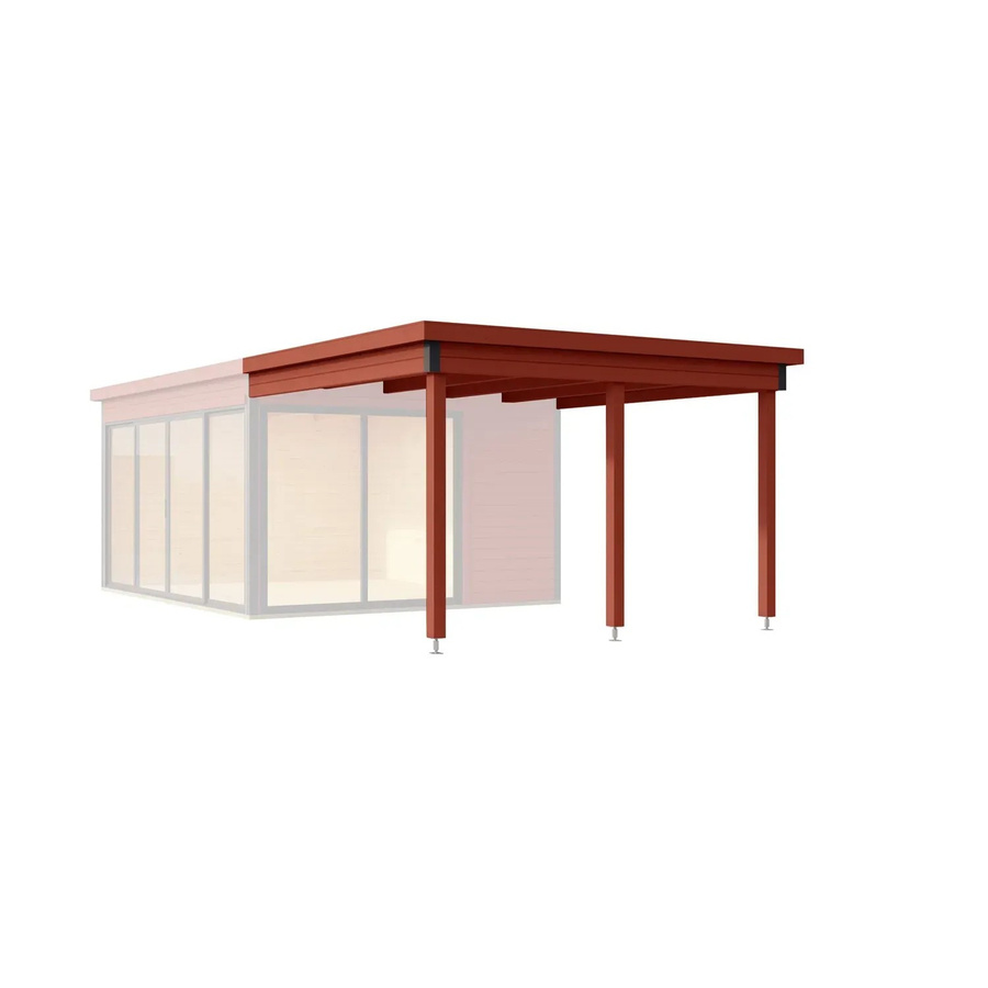 LASITA MAJA Gartenhaus Domeo Blockbohlenhaus in Schwedenrot, B/H/T: 300 x 239,4 x 329,2 cm - Bild 2