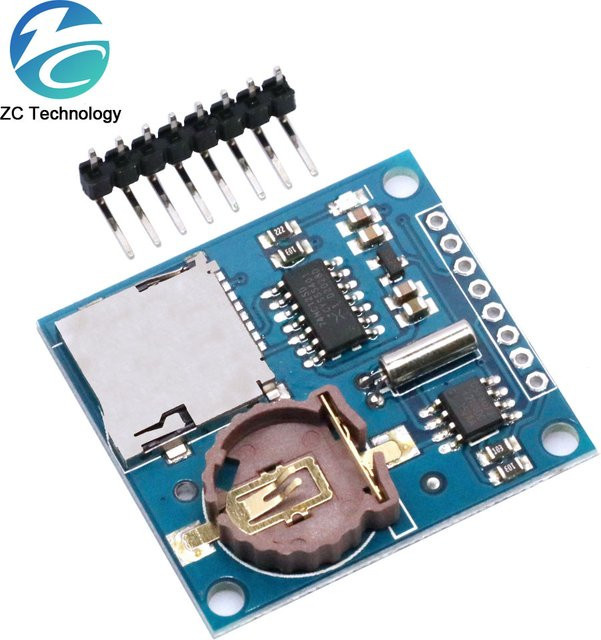 Mini Datenlogger Modul V 1.0 mit SD-Karte für Arduino und Raspberry Pi in Blau - Bild 1