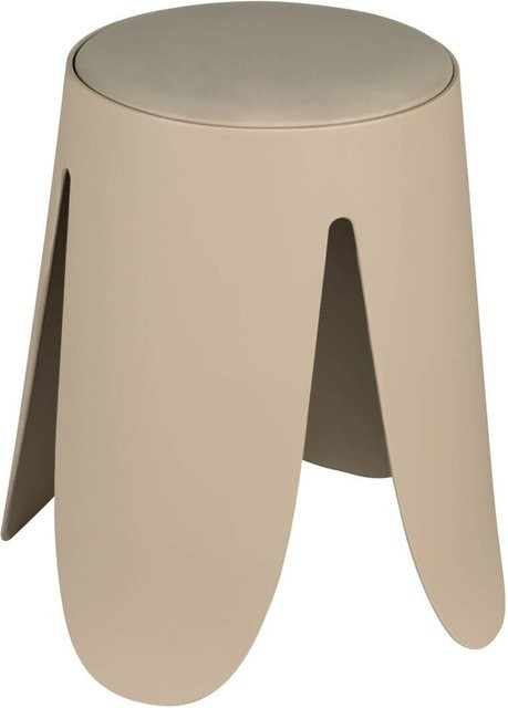 Wenko Badhocker Comiso aus Kunststoff in Beige Matt, Durchmesser: 44,5 cm, Höhe: 46 cm - Bild 1