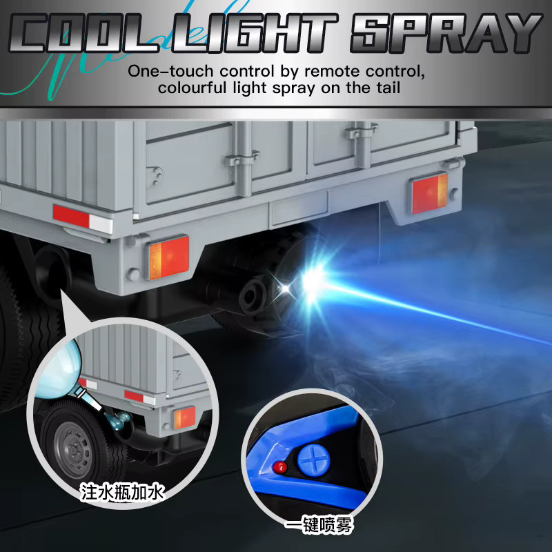 Kelaton RC Auto Drift-Kletter-Truck, 1:16 Maßstab, ferngesteuert, mit LED-Licht und Sprühfunktion - Bild 4