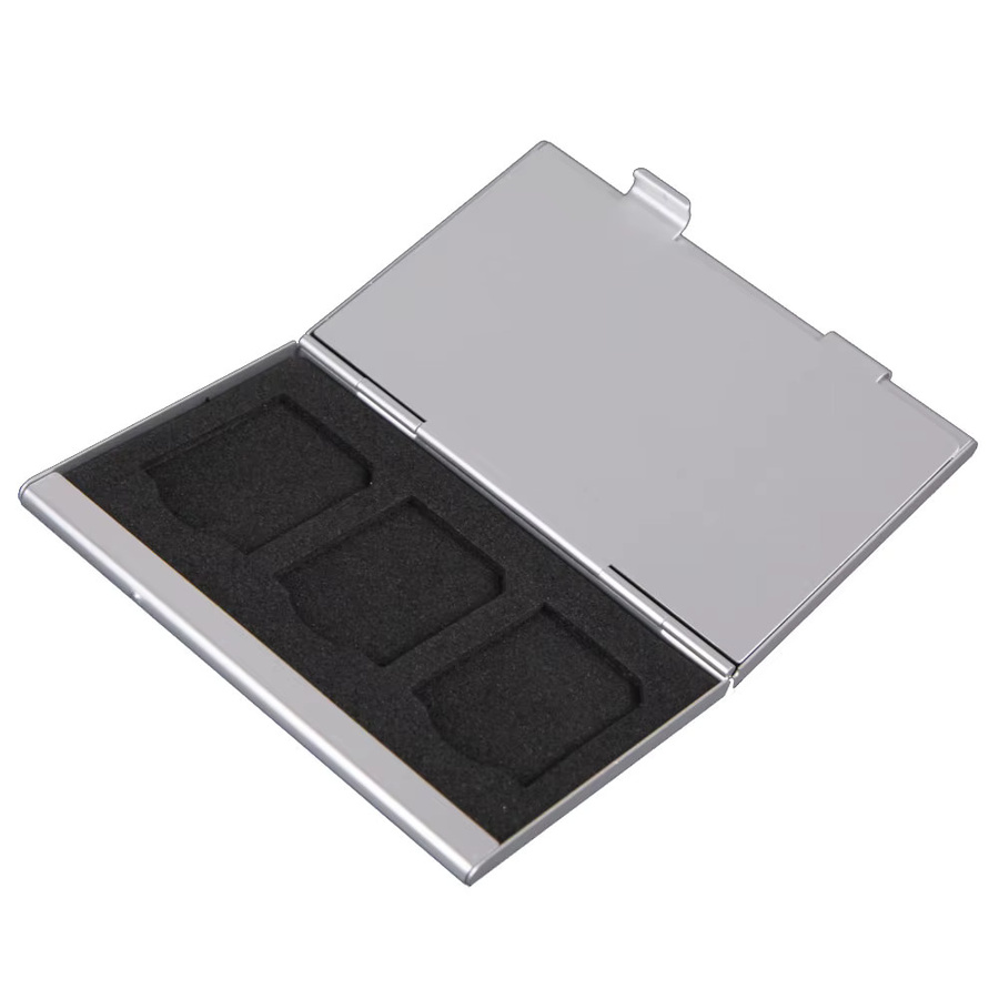 VODOOL Speicherkarten-Aufbewahrungsbox aus Aluminium in Silber für SD und TF Speicherkarten - Bild 2
