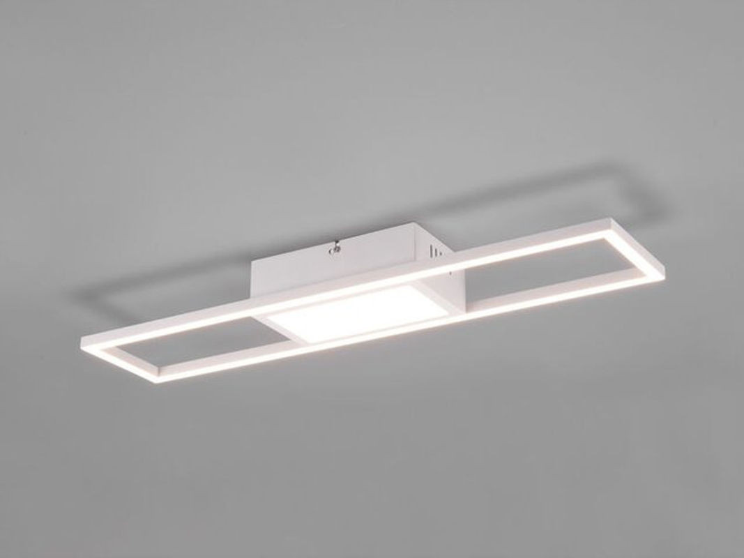 Reality Leuchten LED Deckenleuchte Rigido Weiß Modern Minimalistisch aus Metall, Breite: 60 cm, dimmbar und Lichtfarbe einstellbar - Bild 1
