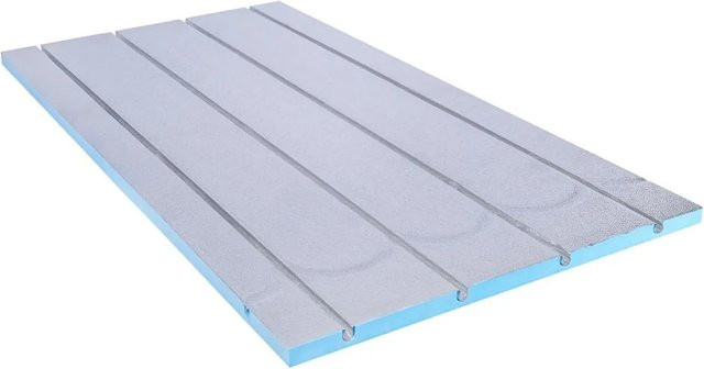 Belvit XPS 500 Fußbodenheizungsplatte für Warmwasser-Trockenbau, druckfest und feuchtigkeitsbeständig, B/T/H: 120 x 60 x 2,5 cm - Bild 1