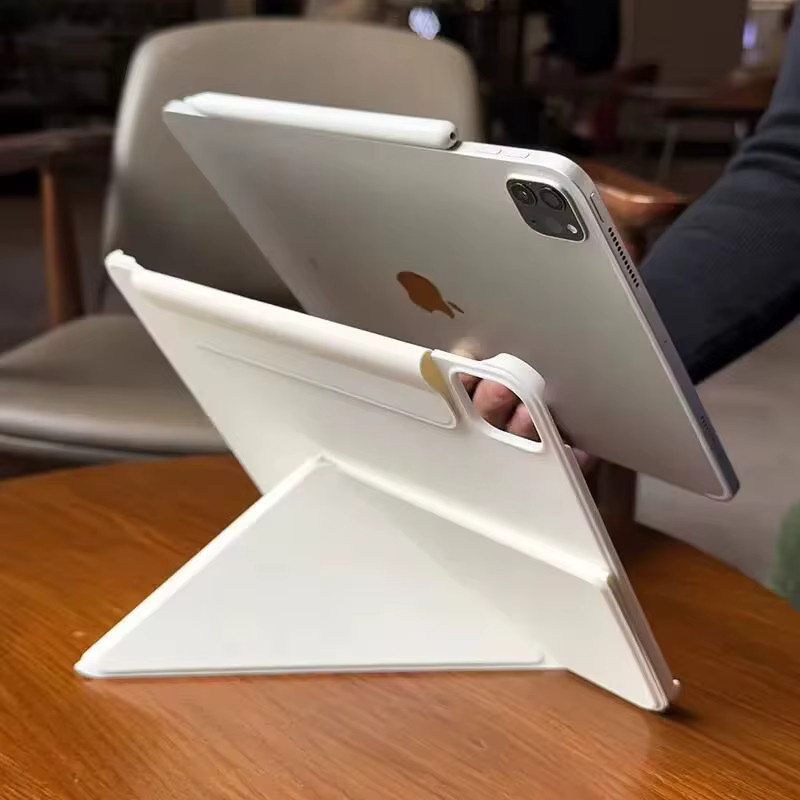 Schlanke Magnethülle für Apple iPad Pro M4, iPad Air M2/M3 und iPad Mini 6 in Weiß - Bild 2
