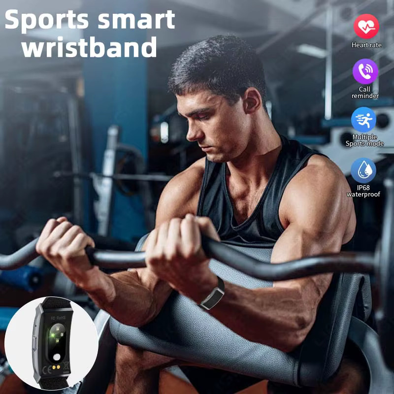 LIGE Smartwatch, Schwarz, Textil/NATO, Herren, Herzfrequenz, IP68 Wasserdicht - Bild 2